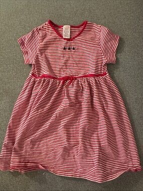 5/$15- Gymboree Red and White Striped Short Sleeve Knit Dress